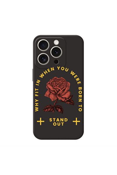Other Apple Iphone 16 Pro Stand out Black Colored Silicone TPU Θήκη