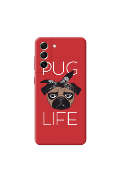 Other Samsung S21 PLUS Pug Life Red Colored Silicone TPU Θήκη