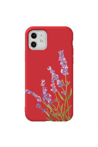 Other Apple iPhone 11 Flowers 8 Red Colored Silicone TPU Θήκη