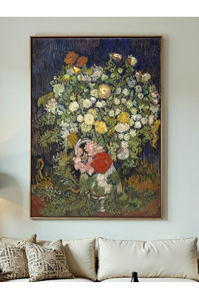 Berta home Vazoda Çiçek Buketi Van Gogh - Müze Kalitesinde Dijital Baskı Tabl...