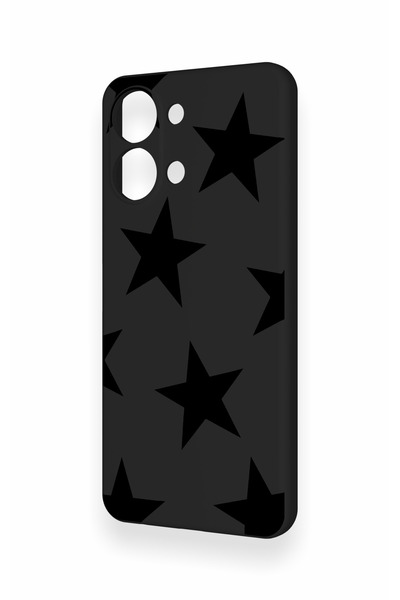 Vip Case Vivo Y05 4G Uyumlu Siyah Star Desenli Silikon Kılıf