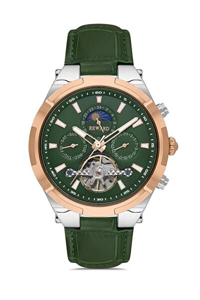 Reward Rd33013M Leather Cord Automatic Men Wrist Watch