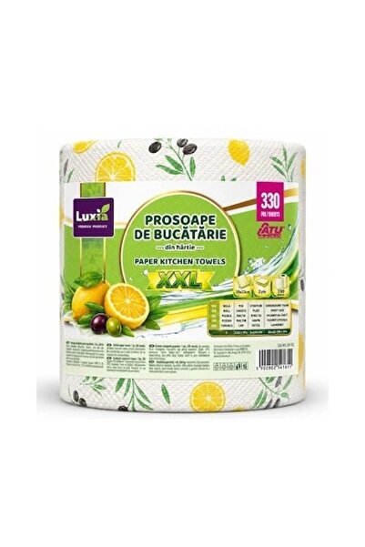 Luxia Prosop de bucătărie XXL, 330 foi, 2 straturi, decor cu lămâie, Lux4161