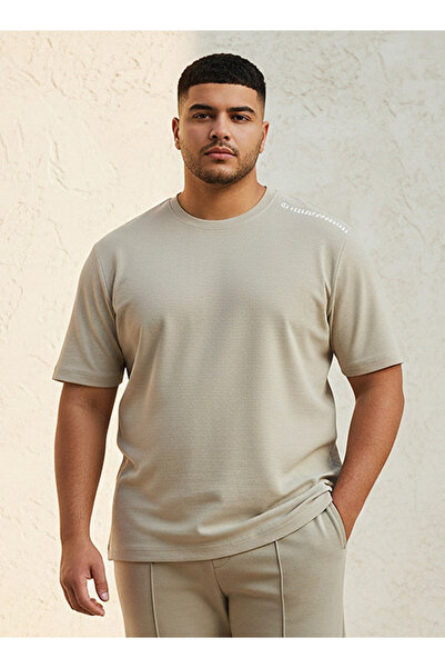 Maxim Plus Regular Fit Crew Neck Short Sleeves Slogan Print T-shirt