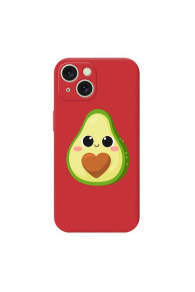 Other Apple iPhone 15 Plus Baby avocado Red Colored Silicone TPU Θήκη