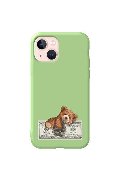 Other Apple iPhone 13 Money Style Light Green Colored Silicone TPU Θήκη