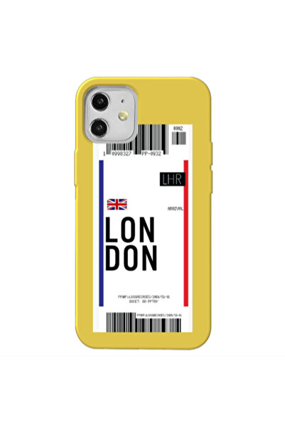 Other Apple iPhone 12 London Arrival Yellow Colored Silicone TPU Θήκη