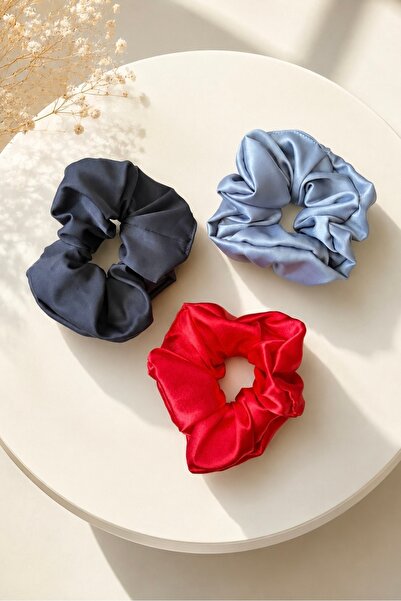 keisy Set de 3 catarame elastice din satin pentru femei, mărime mare