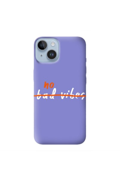Other Apple iPhone 14 Plus No bad vibes 2 Purple Colored Silicone TPU Θήκη