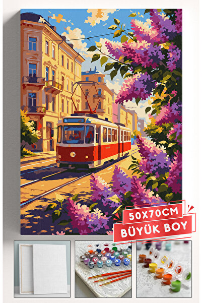 Akihabara Sayılarla Boyama Hobi Seti Çerçeveli Numaralı Tuval Fırça Boya Dahi...
