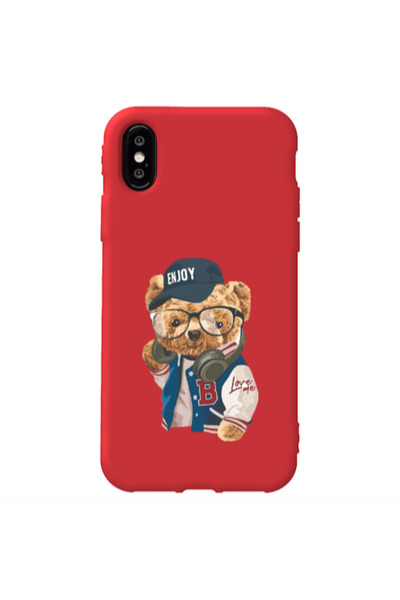 Other Apple iPhone Xs Enjoy Red Colored Silicone TPU Θήκη
