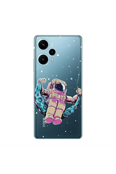 Other Xiaomi Poco F5 Astronaut swinging on the moon Transparent Silicone TPU ...