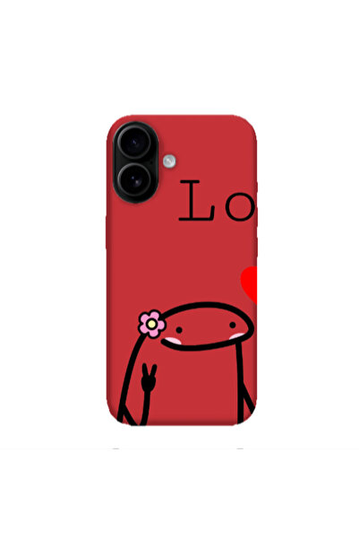 Other Apple Iphone 16 plus Love 1 Red Colored Silicone TPU Θήκη