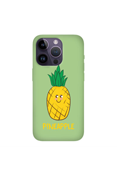 Other Apple iPhone 14 Pro Max Pineapple Light Green Colored Silicone TPU Θήκη
