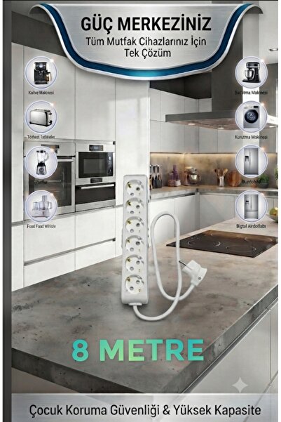 DC-ELEKTRO VİKOMULTİ-LET 6 LI (1-15 METRE arası) ÇOCUK KORUMALİ 3X2.5 % YÜZ T...
