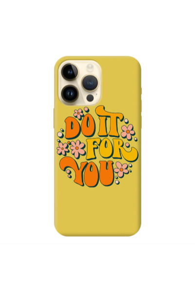 Other Apple iPhone 13 Pro Max Do it For You Yellow Colored Silicone TPU Θήκη