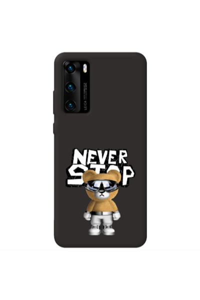 Other Huawei P40 Never stop Black Colored Silicone TPU Θήκη