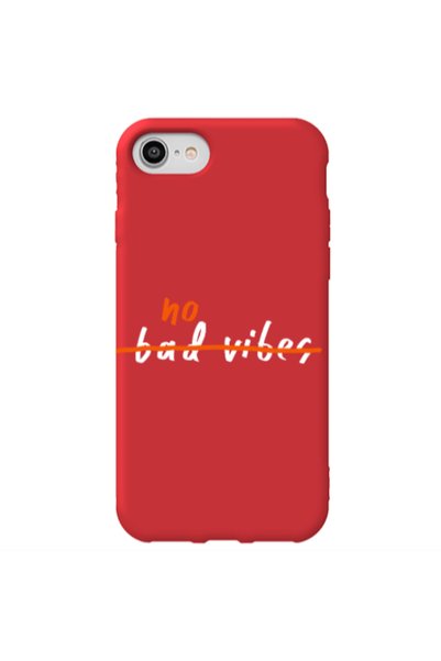 Other Apple iPhone 7 No bad vibes 2 Red Colored Silicone TPU Θήκη