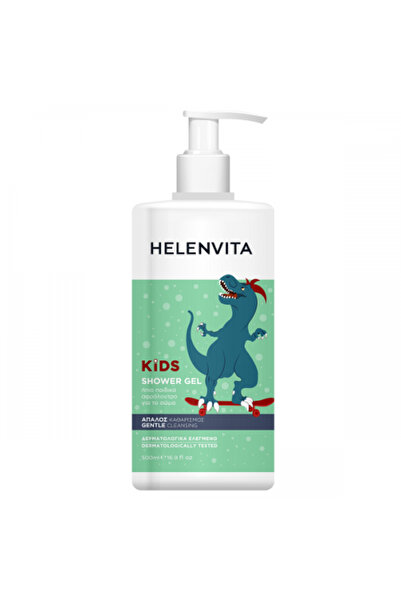 HELENVITA | Kids Dino Shower Gel | Ήπιο Παιδικό Αφρόλουτρο Για Το Σώμα | 500ml