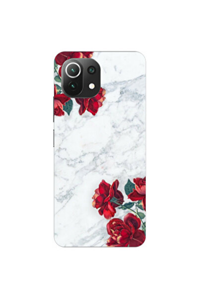 Other Xiaomi Mi 11 Lite Marble and roses Transparent Silicone TPU Θήκη
