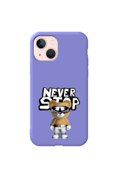 Other Apple iPhone 13 Never stop Purple Colored Silicone TPU Θήκη