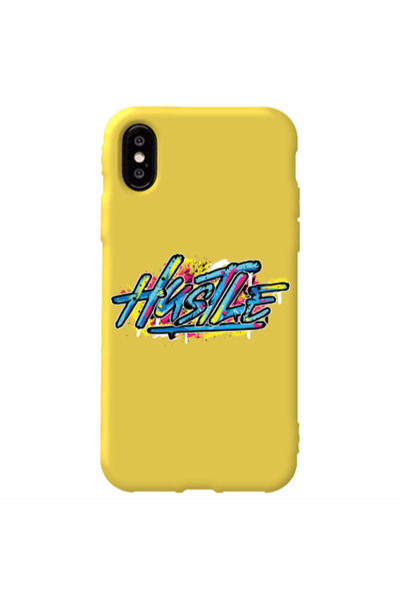 Other Apple iPhone Xs Hustle Yellow Colored Silicone TPU Θήκη