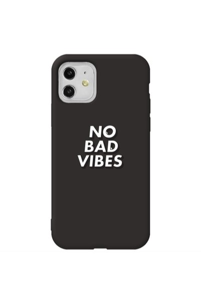 Other Apple iPhone 11 No bad vibes Black Colored Silicone TPU Θήκη