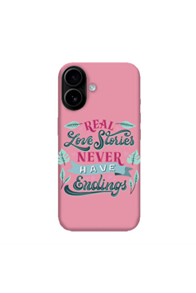 Other Apple Iphone 16 plus Love Stories Pink Colored Silicone TPU Θήκη