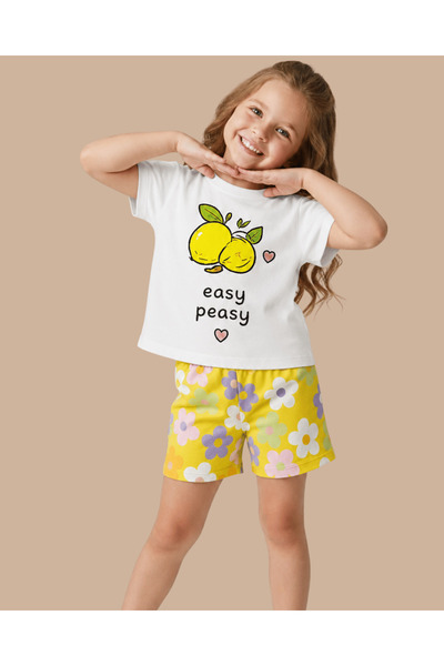 Re-clo EASY PEASY، تي شيرت للأطفال من القماش العضوي بأكمام قصيرة ومطبوع للجنسين