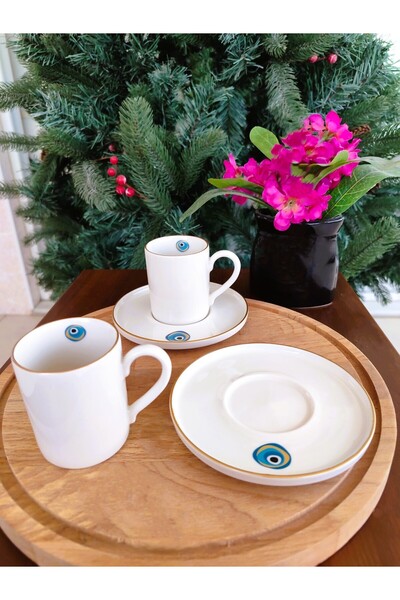 Mudo Home Nazar 2-Piece Coffee Cup Set - 90 ml