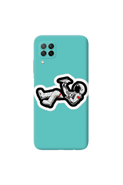 Other Huawei P40 Lite Astronaut flies a plane Turquoise Colored Silicone TPU ...
