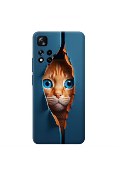 Other Xiaomi Redmi Note 11 Pro 5G Cat Blue Eyes Transparent Silicone TPU Θήκη