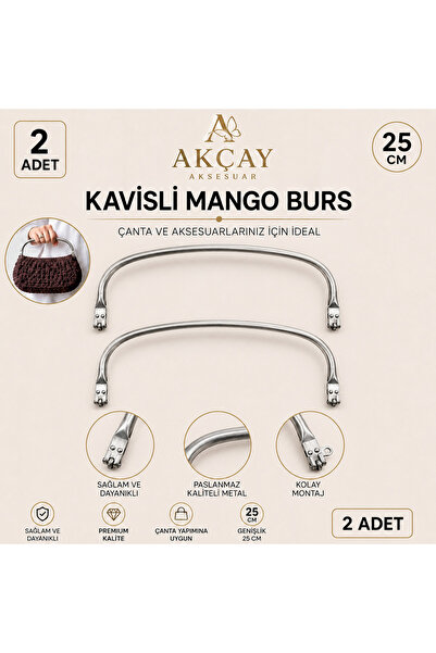 Akçay Aksesuar Famous Curved M.Burs 25cm 2 Pieces