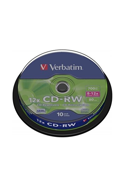 MC Micostore CD-RW Verbatim 43480, 700MB / 80мин, 12x, комплект 10 бр.