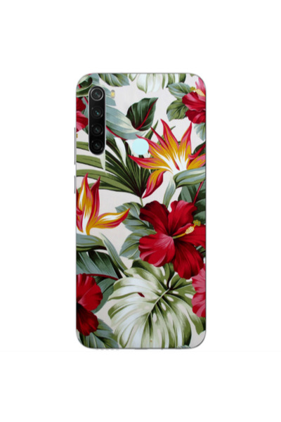 Other Xiaomi Redmi Note 8 laves and flowers Transparent Silicone TPU Θήκη