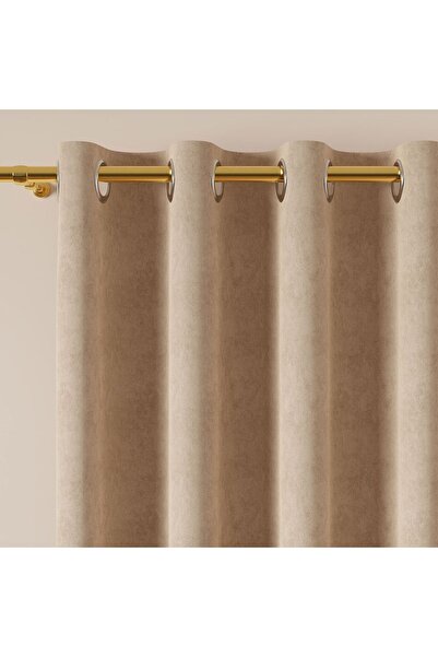 Milas Perdea cu inele Cappuccino 140x260 cm