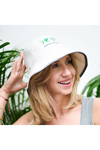 YEYE Made In Nature Pălărie tip găleată Sauna, ecru, din lână 100% pâslă
