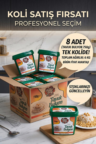 chef's new joy professional Tavuk Bulyon 750 G x 8 Adet - 1 Koli (Koli Bazlı Avantaj Paketi)