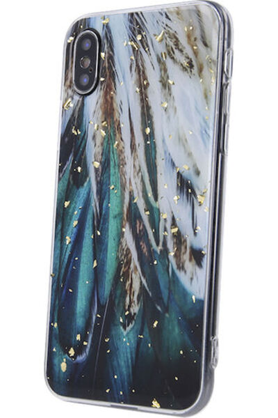 Telforceone Χρυσό Glam Πίσω Κάλυμμα από Σκληρυμένο Γυαλί (Xiaomi Redmi 13C) Κ...