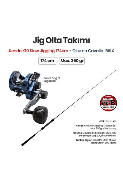 Okuma Kendo K10 Slow Jigging 174cm - Cavalla 5IILX - Jig Olta Takımı 23