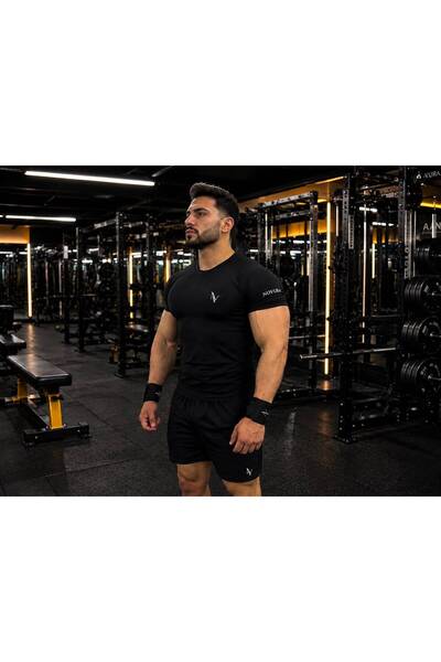 novura Compression Kısa Kol Fitness Body Gym Body Sporcu Kısa Kol Fitness Body