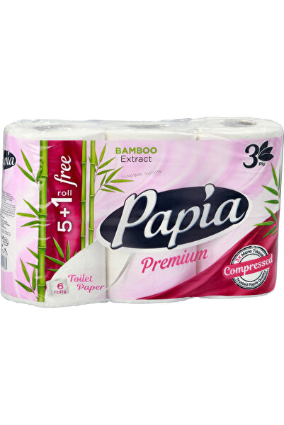 Papia Toilet Roll Compressed 5+1's 3Ply