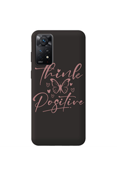 Other Xiaomi Redmi Note 11 4G Think Positive Black Colored Silicone TPU Θήκη