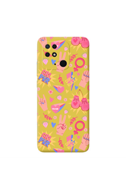Other Xiaomi Redmi 10C Grl Pwr 2 Yellow Colored Silicone TPU Θήκη