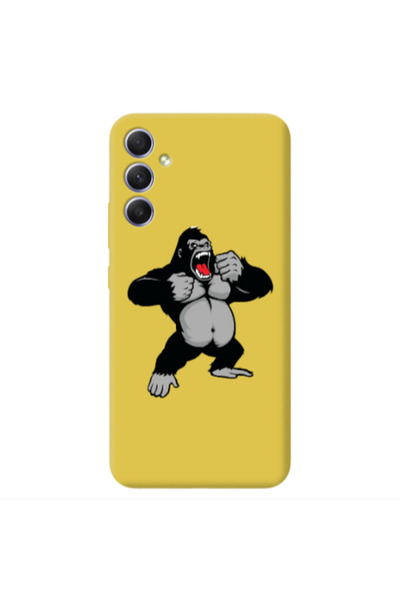 Other Samsung A34 Angry Gorilla2 Yellow Colored Silicone TPU Θήκη