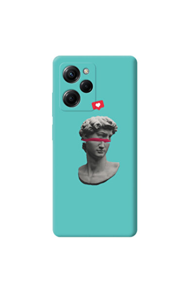 Other Xiaomi Poco X5 Pro Half statue Turquoise Colored Silicone TPU Θήκη