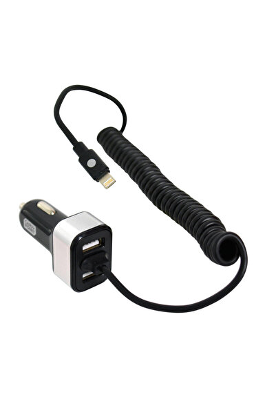 Carpoint Incarcator auto cu cablu conector hibrid MicroUSB MFi Dock 8pin, 2x ...