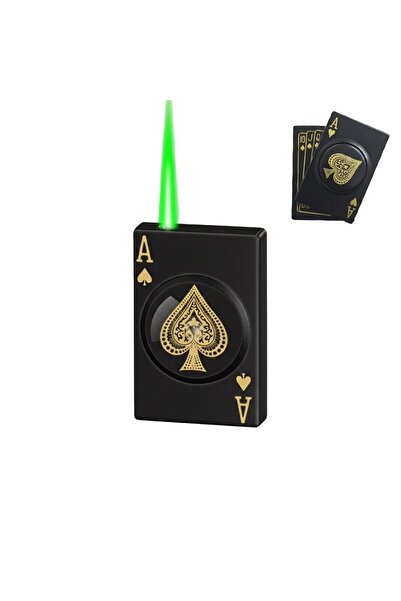 NEXTLY Brichetă reîncărcabilă antivânt Poker cu spinner - Negru metalic