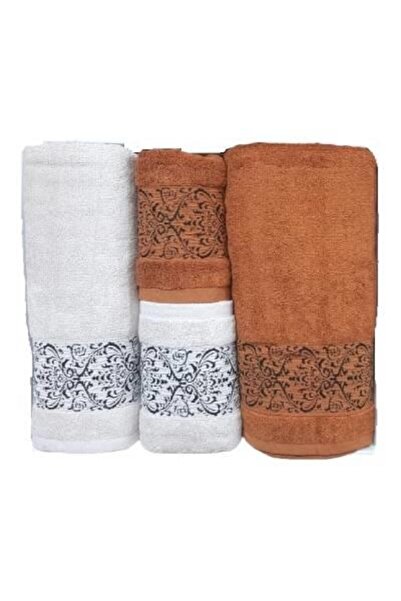 Şıkel Hamam Set Combed Cotton Geranium Beige-Mustard