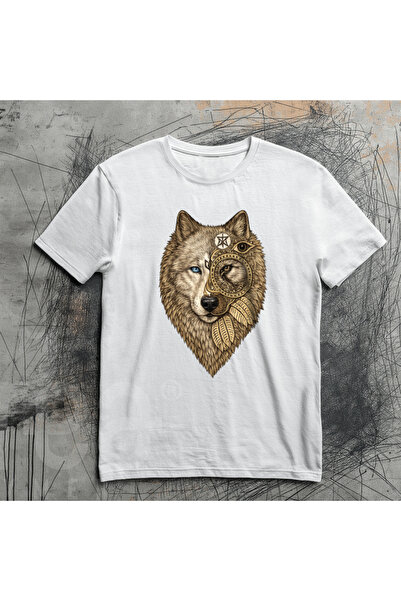 Crea Eymer Wear Kurt Börü Τυπωμένο - Τυπωμένο Βαμβακερό Μπλουζάκι με Στρογγυλ...